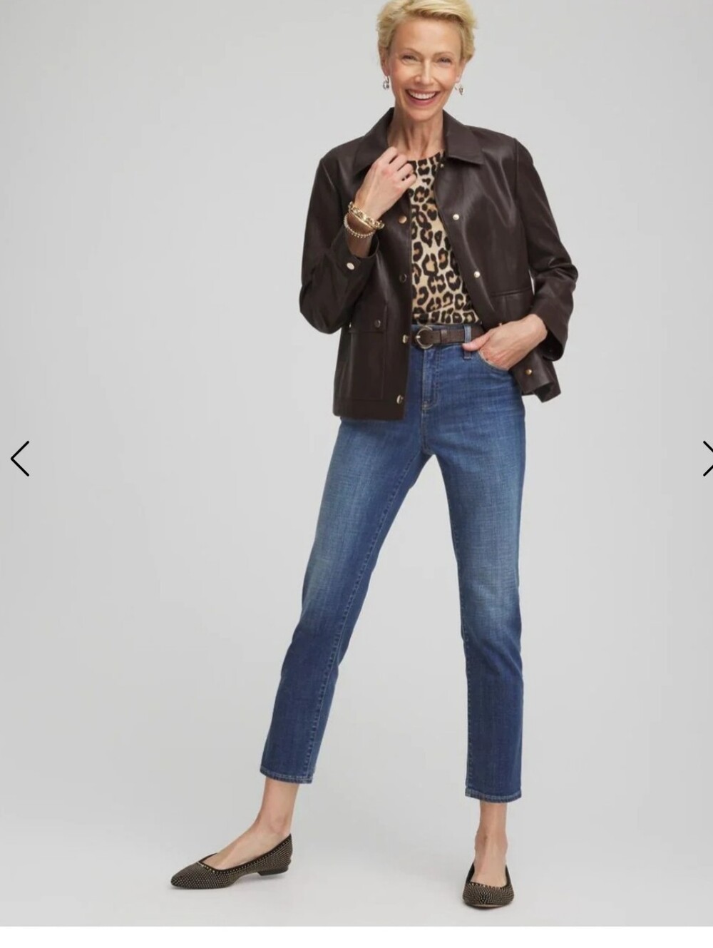 Chico's So Slimming Girlfriend Slim Leg Crop Jeans - Picture 2 of 12